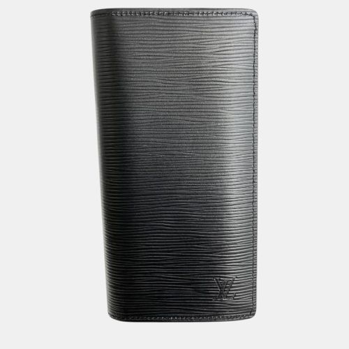 Louis Vuitton Black Leather Epi Portefeuille Brazza Wallet - Louis Vuitton - Modalova