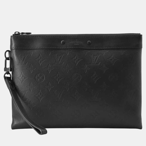 Louis Vuitton Noir Monogram Shadow Pochette To Go bag - Louis Vuitton - Modalova