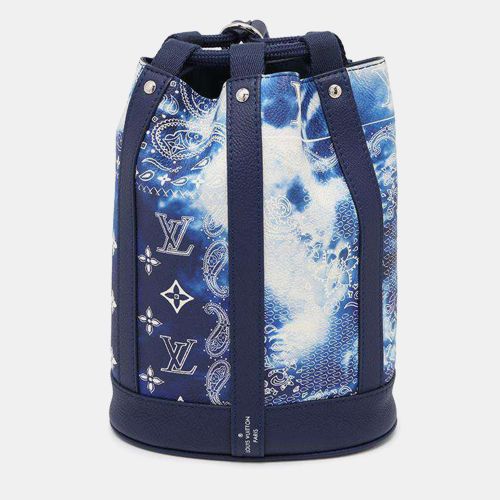 Louis Vuitton Blue Monogram Bandana Randonnee PM Bucket Bag - Louis Vuitton - Modalova