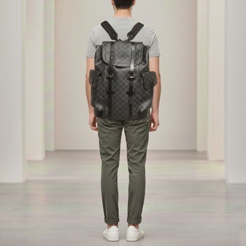 Christopher MM Damier Graphite Canvas Backpack - Louis Vuitton - Modalova
