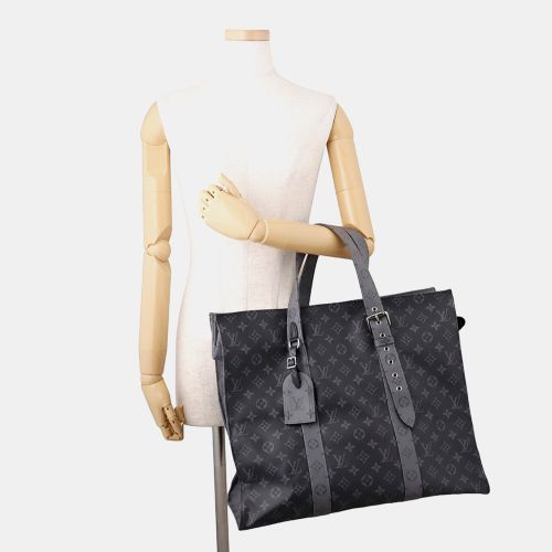 Cabas Zip Gm Noir Monogram Eclipse Monogram Eclipse Reverse Canvas Tote Bag - Louis Vuitton - Modalova