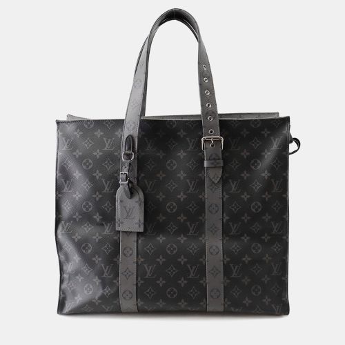 Cabas Zip Gm Noir Monogram Eclipse Monogram Eclipse Reverse Canvas Tote Bag - Louis Vuitton - Modalova