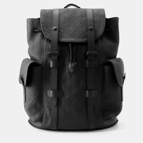 Christopher PM Noir Monogram Taurillon Leather Backpack Bag - Louis Vuitton - Modalova