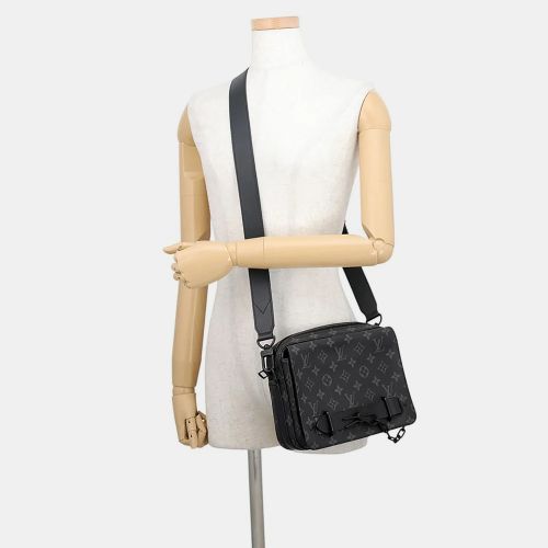 Steamer Messenger Noir M45585 Monogram Eclipse Canvas Shoulder Bag - Louis Vuitton - Modalova