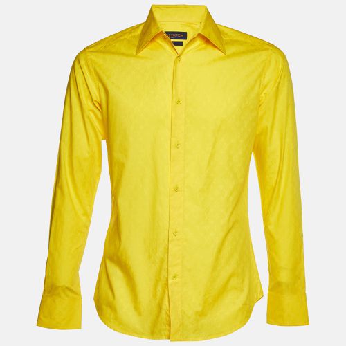 Louis Vuitton Yellow Monogram Jacquard Cotton Button-Up Shirt S - Louis Vuitton - Modalova