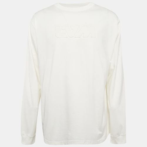 Louis Vuitton White LVM Embossed Cotton Knit Sweatshirt XL - Louis Vuitton - Modalova