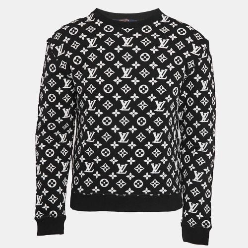 Louis Vuitton Black/White Monogram Heavy Knit Crew Neck Sweatshirt XS - Louis Vuitton - Modalova