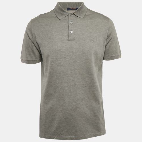 Louis Vuitton Grey LV Embroidered Cotton Pique Polo T-Shirt L - Louis Vuitton - Modalova