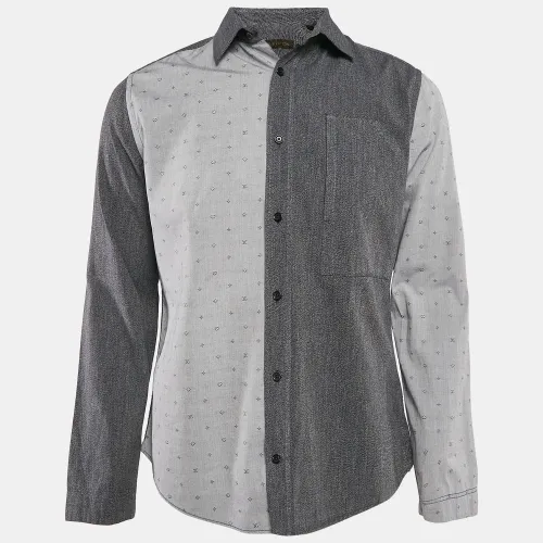 Louis Vuitton Blue Monogram Cotton Long Sleeve Shirt L - Louis Vuitton - Modalova