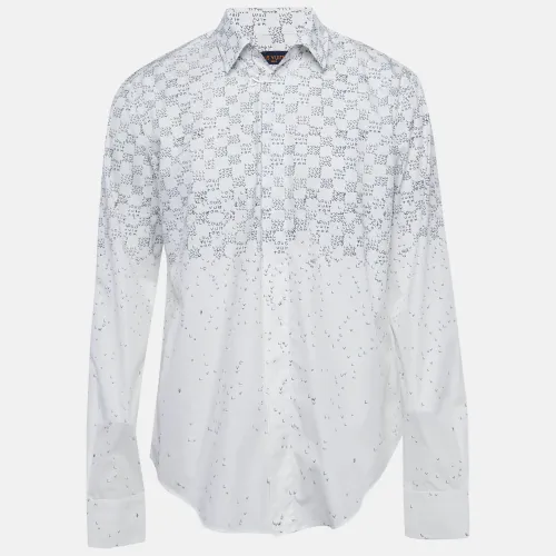 Louis Vuitton White Fading Damier Cotton Long Sleeve Shirt XL - Louis Vuitton - Modalova