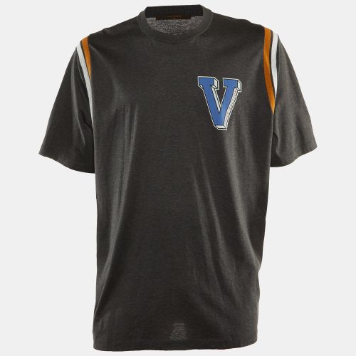 Louis Vuitton Grey V Logo Print Cotton Crew Neck T-Shirt 6L - Louis Vuitton - Modalova