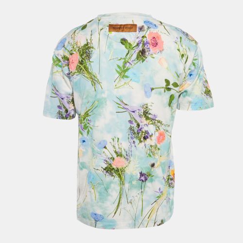 Louis Vuitton Blue Floral Print Jersey T-Shirt M - Louis Vuitton - Modalova