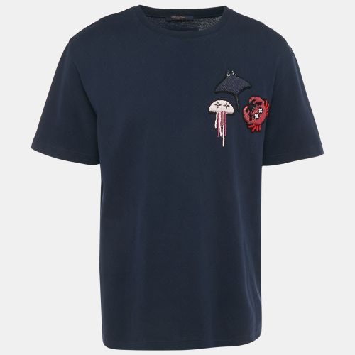 Louis Vuitton Navy Blue Monogram Jersey Ocean Beaded T-Shirt L - Louis Vuitton - Modalova