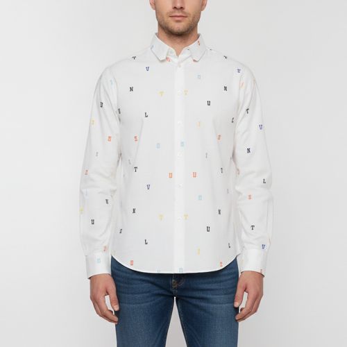 Multicolor Alphabet Pattern Cotton Button Up Shirt XL - Louis Vuitton - Modalova