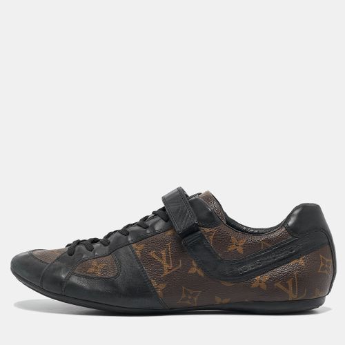 Louis Vuitton Black/Brown Monogram Canvas and Leather Lace Up Sneakers Size 42.5 - Louis Vuitton - Modalova