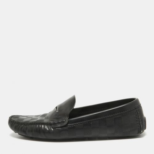 Louis Vuitton Black Damier Embossed Leather Outline Loafers Size 42.5 - Louis Vuitton - Modalova