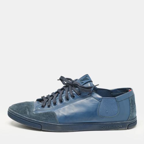 Louis Vuitton Blue Leather and Suede Low Top Sneakers Size 43 - Louis Vuitton - Modalova