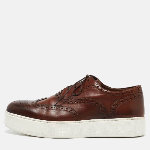 Louis Vuitton Brown Leather Lace Up Oxford Sneakers Size 42 - Louis Vuitton - Modalova