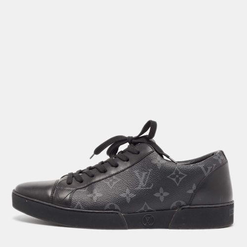 Louis Vuitton Black/Grey Leather and Monogram Coated Canvas Match Up Sneakers Size 41 - Louis Vuitton - Modalova