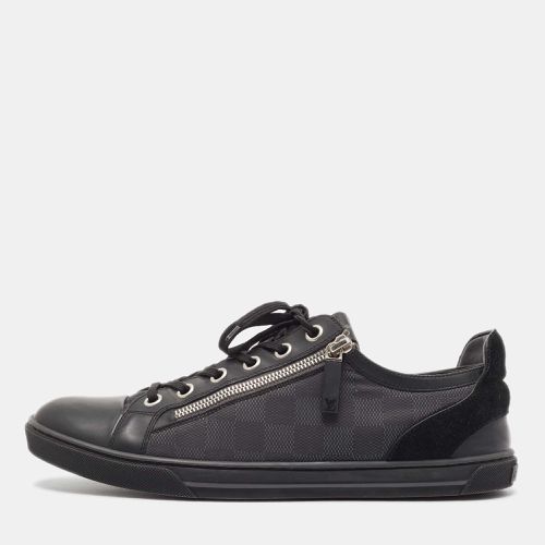 Louis Vuitton Black/Grey Damier Ebene Nylon and Leather Low Top Sneakers Size 42.5 - Louis Vuitton - Modalova