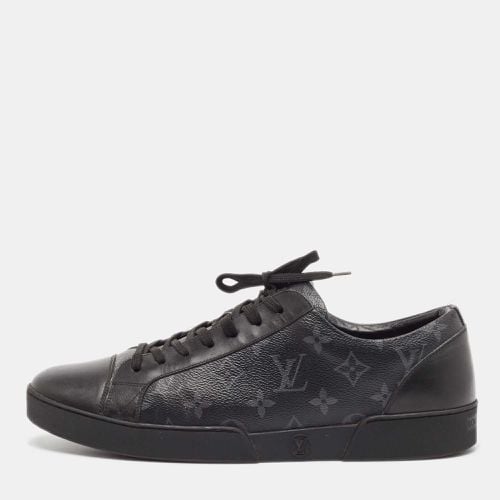 Louis Vuitton Black/Grey Leather and Monogram Coated Canvas Match Up Sneakers Size 44 - Louis Vuitton - Modalova