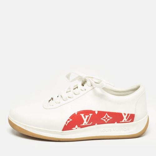 Louis Vuitton White/Monogram Canvas and Leather Low Top Sneakers Size 43 - Louis Vuitton - Modalova