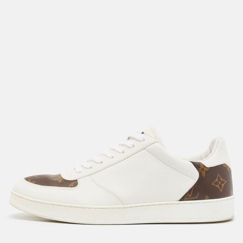 Louis Vuitton White/Brown Monogram Canvas and Leather Rivoli Lace Up Sneakers Size 40.5 - Louis Vuitton - Modalova