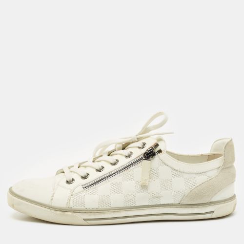 Louis Vuitton White Leather and Suede Frontrow Low Top Sneakers Size 42 - Louis Vuitton - Modalova