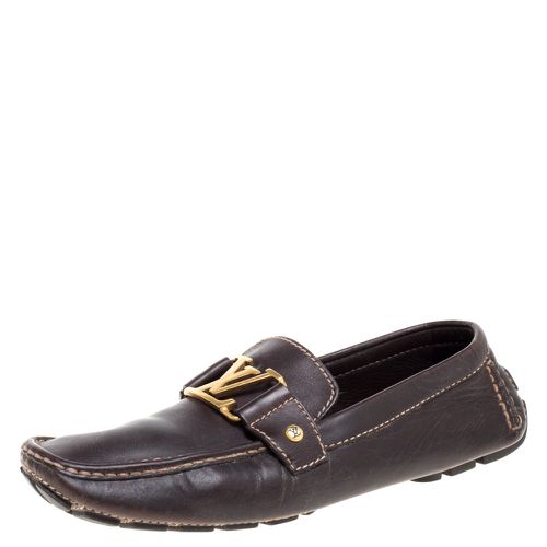 Leather Monte Carlo Loafers Size 41.5 - Louis Vuitton - Modalova