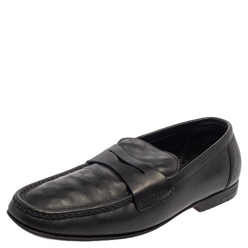 Louis Vuitton Black Damier Embossed Santiago Loafers Size 41.5 - Louis Vuitton - Modalova