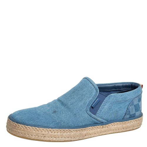 Louis Vuitton Blue Denim Slip On Espadrille Sneakers Size 44 - Louis Vuitton - Modalova