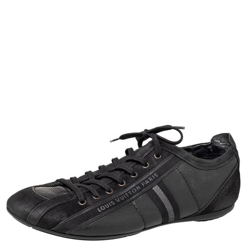 Louis Vuitton Black Nubuck And Leather Cosmos Low Top Sneakers Size 43.5 - Louis Vuitton - Modalova