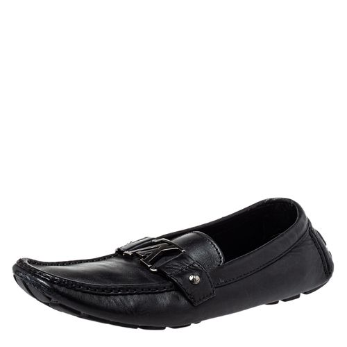 Louis Vuitton Black Leather Monte Carlo Slip on Loafer Size 44 - Louis Vuitton - Modalova