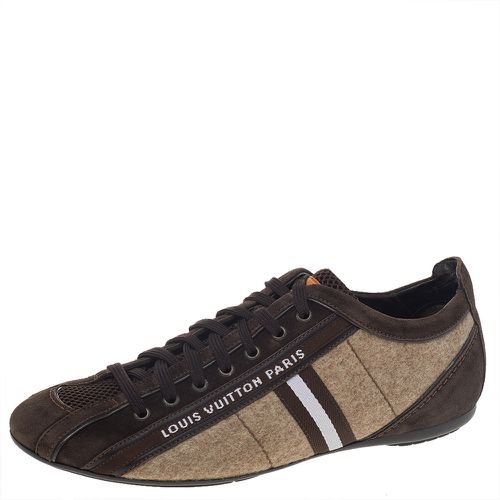 Louis Vuitton Brown/Beige Fabric, Leather, Mesh, and Suede Cosmos Low Top Sneakers Size 40 - Louis Vuitton - Modalova