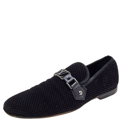 Louis Vuitton Petit Damier Ebene Suede Monte Carlo Moccasins Size 41.5 - Louis Vuitton - Modalova