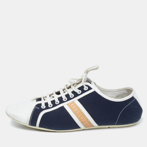 Louis Vuitton Navy Blue/White Canvas and Leather Low Top Sneakers Size 42.5 - Louis Vuitton - Modalova