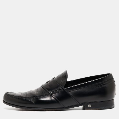 Louis Vuitton Black Damier Leather Santiago Loafers Size 43 - Louis Vuitton - Modalova