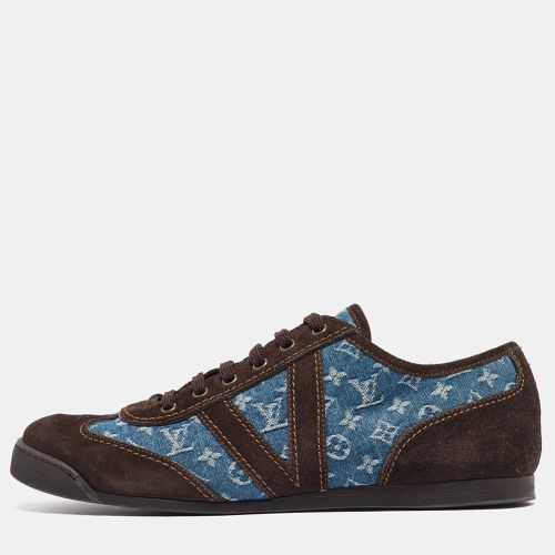 Louis Vuitton Brown Suede And Monogram Canvas Energie Low Top Sneakers Size 41.5 - Louis Vuitton - Modalova