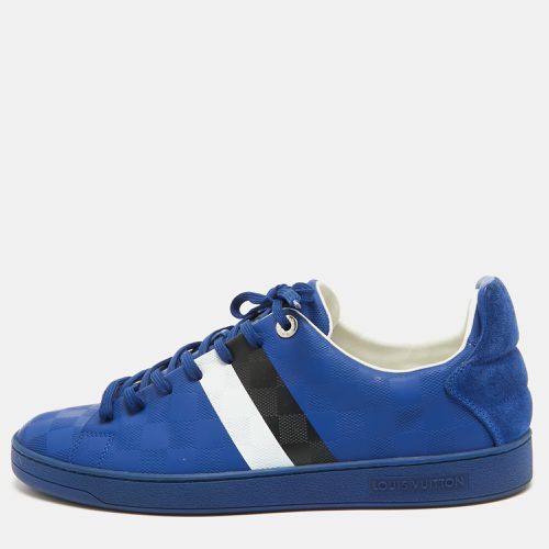 Louis Vuitton Blue Damier Infini Leather Frontrow Lace Up Sneakers Size 42 - Louis Vuitton - Modalova