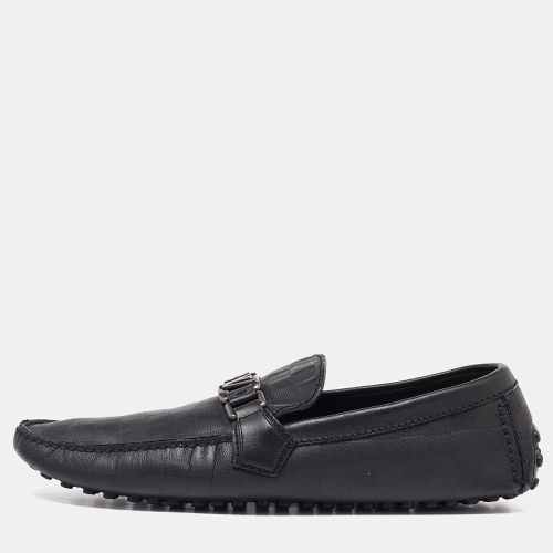 Louis Vuitton Black Damier Leather Hockenheim Slip On Loafers Size 43 - Louis Vuitton - Modalova