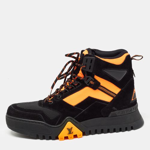 Louis Vuitton Black/Orange Suede and Canvas LV Hiking Boots Size 42 - Louis Vuitton - Modalova