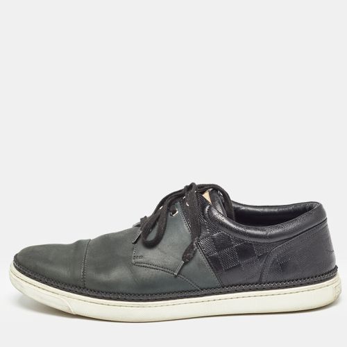 Louis Vuitton Black/Olive Green Leather Low Top Sneakers Size 41.5 - Louis Vuitton - Modalova