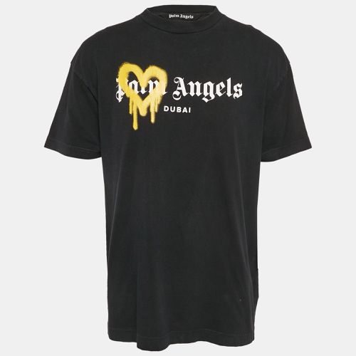 Palm Angels Black Heart Spray Paint Logo Print Jersey T-Shirt XL - Palm Angels - Modalova