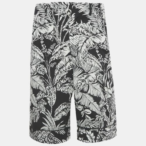 Palm Angels Black Parrots Print Crepe Shorts S - Palm Angels - Modalova