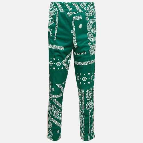 Palm Angels Green Bandana Print Technical Knit Track Pants L - Palm Angels - Modalova