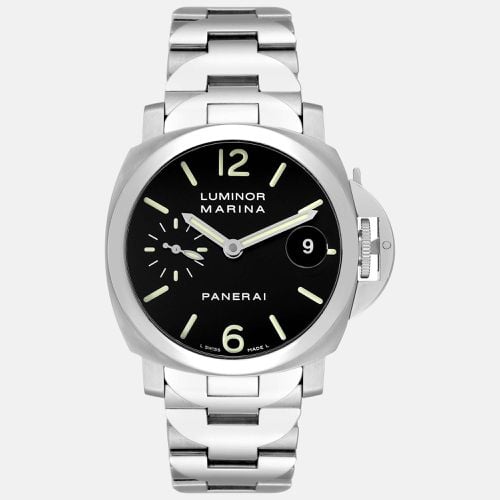 Panerai Black Stainless Steel Luminor Marina Automatic Men's Wristwatch 40 mm - Panerai - Modalova