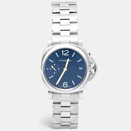 Panerai Luminor Due Automatic Blue Dial OP7512 PAM01124 Stainless Steel 42 MM Watch - Panerai - Modalova