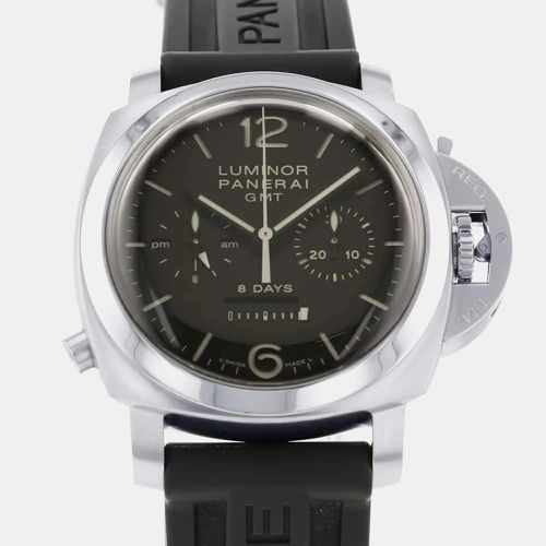 Panerai Black Stainless Steel Luminor Manual Winding Men's Wristwatch 44 mm - Panerai - Modalova