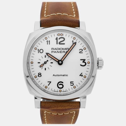 Panerai White Stainless Steel Radiomir PAM00655 Automatic Men's Wristwatch 42 mm - Panerai - Modalova