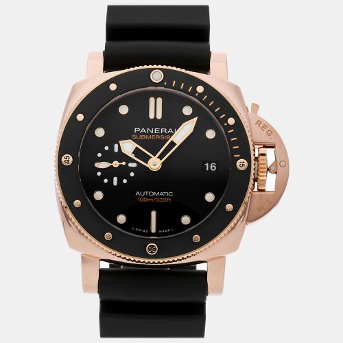 Panerai Black 18k Rose Gold Luminor PAM00974 Automatic Men's Wristwatch 42 mm - Panerai - Modalova